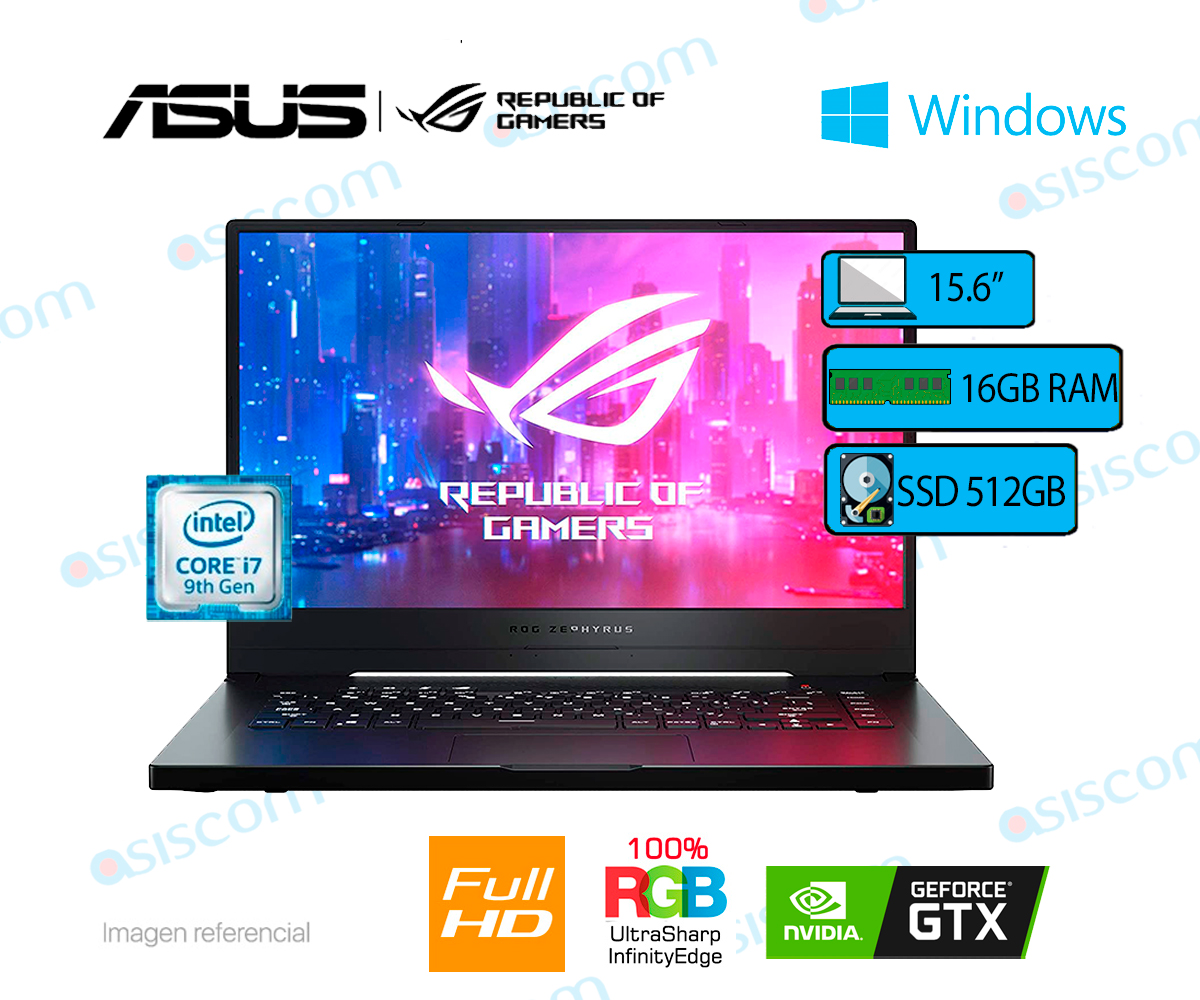 Laptop Gamer Asus Rog Zephyrus M Gu Gu Core I H Ram Gb Ssd